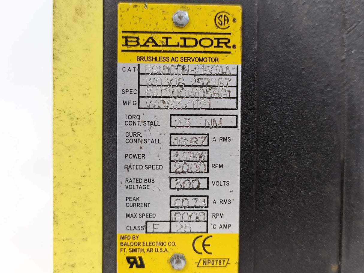 BALDOR BSM100N-2150AA Brushless AC Servomotor 3,57 kW