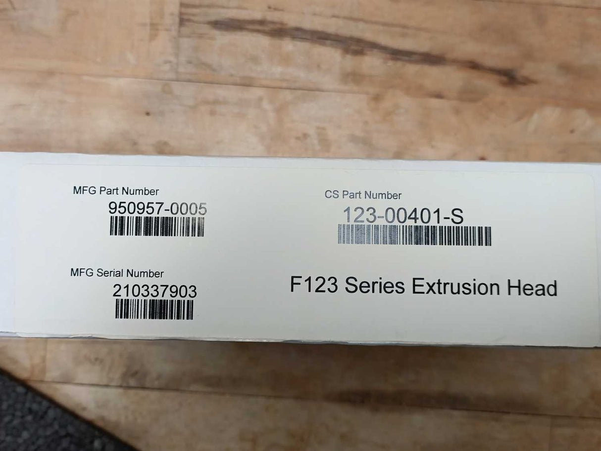 Stratasys 950957-005 F123 Series Exstrusion Head, 202623190, 123-00401-S