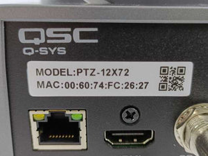 QSC MSIP-REM-Qsc- PTZ-12X72 PTZ Camera