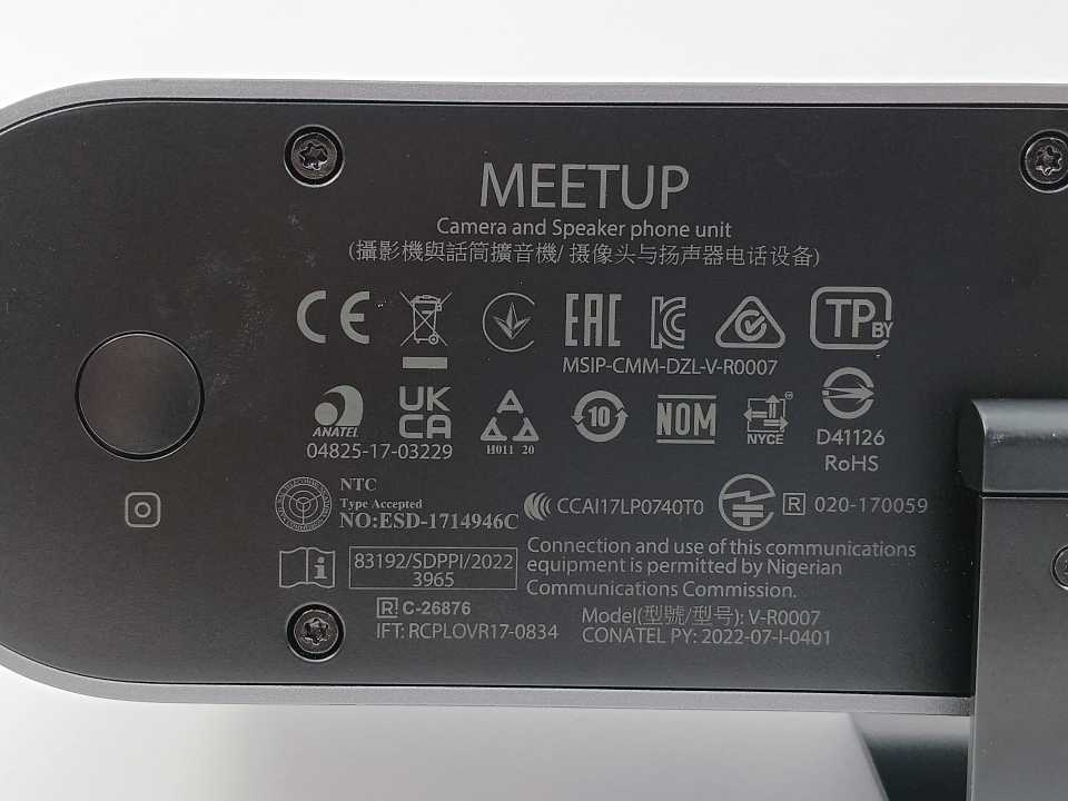 Logitech  860-000525 V-R0007 Camera And Speakerphone Video Collaboration Device