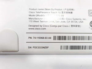 CISCO 74-115968-03 A0 SC-TOUCH10 V03 TelePresence Touch 10 Display Controller