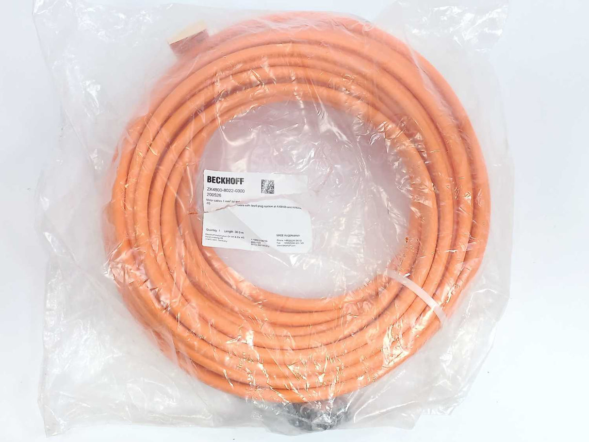 Beckhoff ZK4800-8022-0300 Motor Cable 1mm², 30m