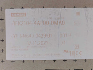 Siemens 1FK2104-4AF00-0MA0 Synchronous Servo Motor
