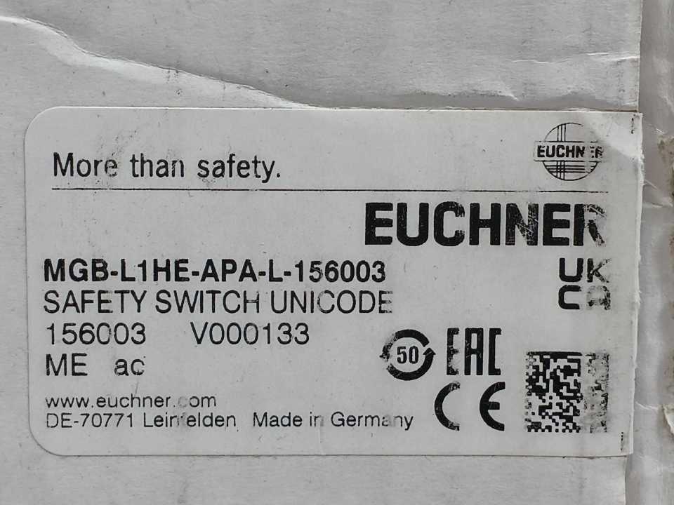 Euchner MGB-L1HE-APA-L-156003 156003 Safety Switch Unicode Locking Set