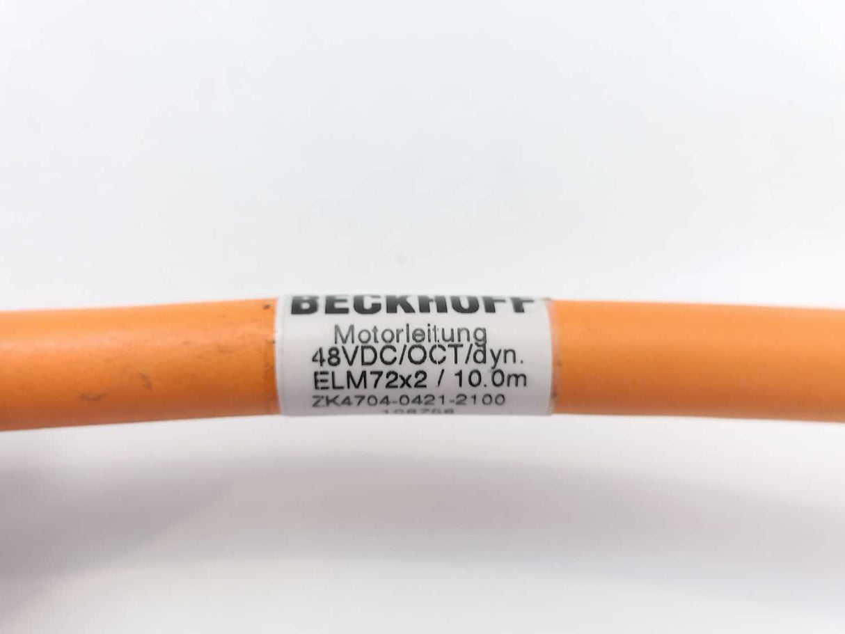Beckhoff ZK4704-0421-2100 Motor Cable Motorleitung 48VDC/OCT/dyn. ELM72x2 10.0m