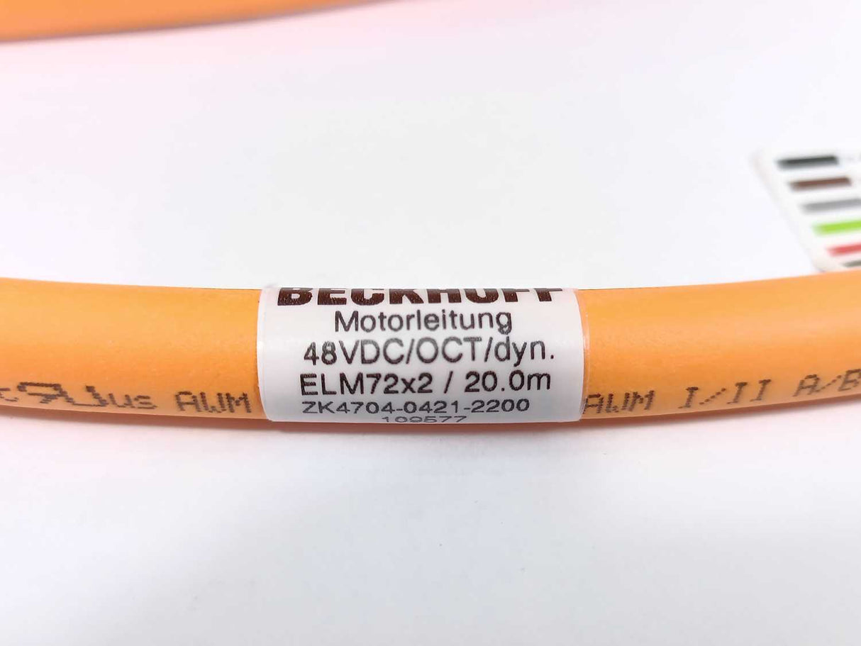 Beckhoff ZK4704-0421-2200 109577 Motor Cable 0.75 mm² 20.0 m