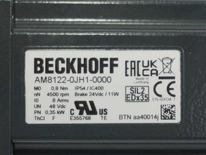 Beckhoff AM8122-0JH1-0000 Servo Motor