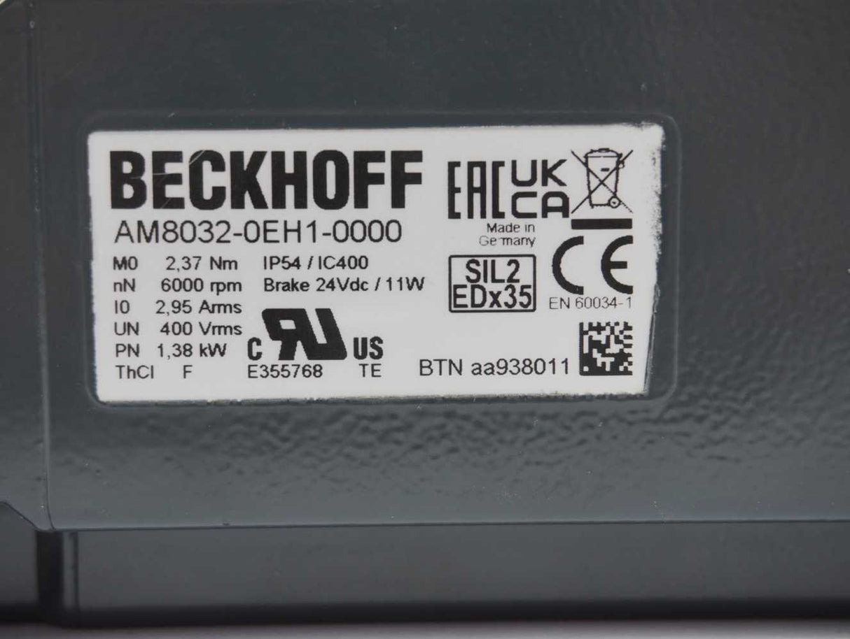 Beckhoff AM8032-0EH1-0000 Servo Motor