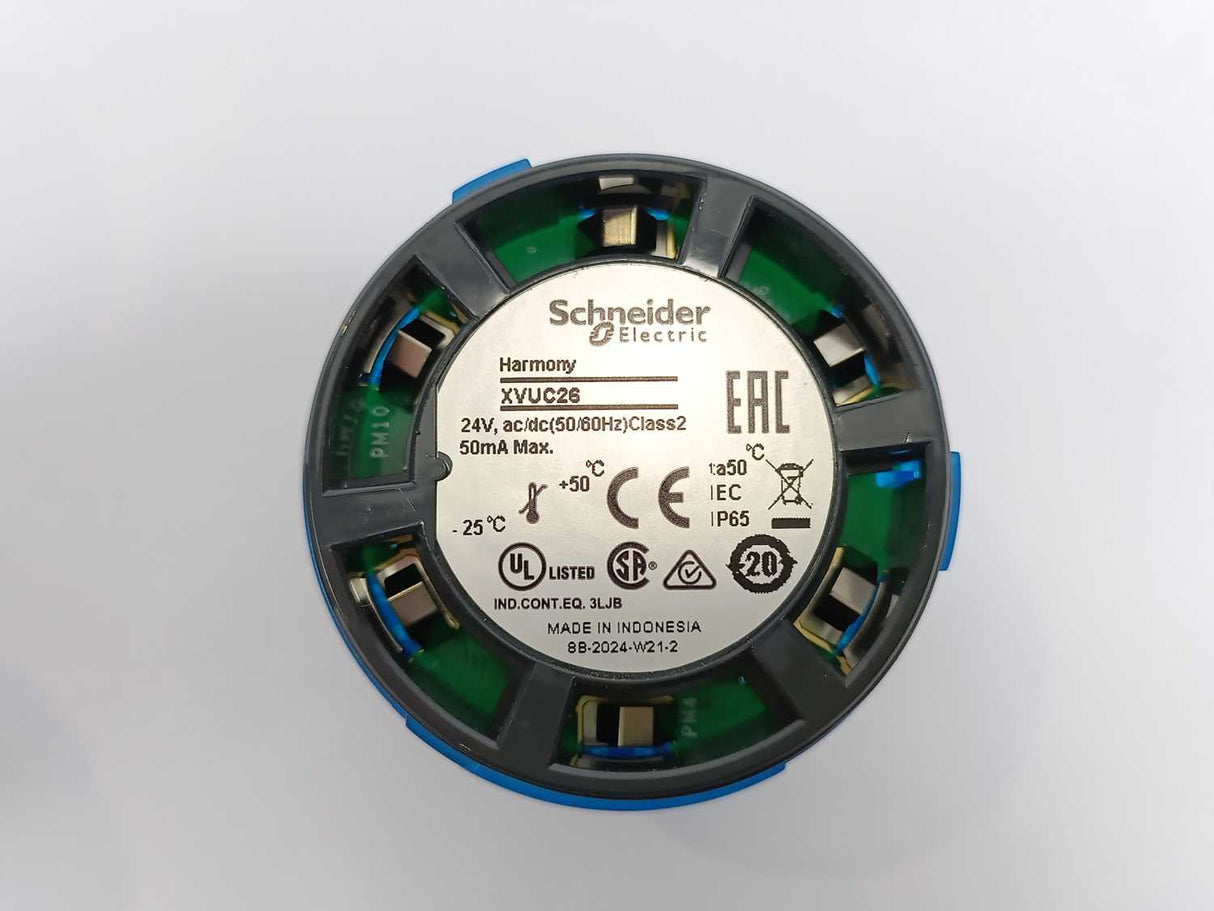 Schneider Electric XVUC26 Harmony Blue Signal Tower Light Unit W/ XVUC21B