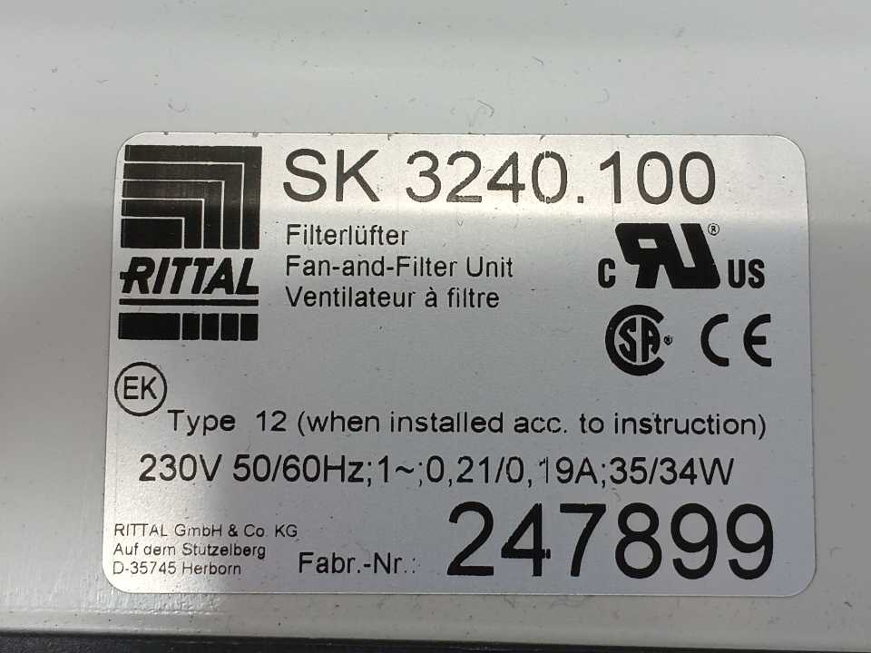 Rittal SK 3240.100 Centrifugal Fan / Blower K2S165-AA75-06