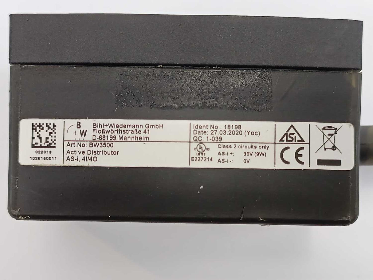 Bihl+Wiedemann BW3500 Active Distributor AS-i 4I/4O