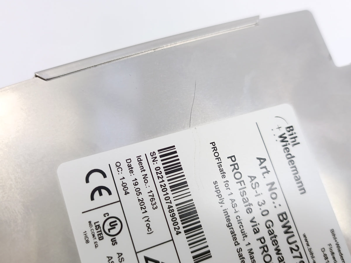 Bihl+Wiedemann BWU2794 AS-i 3.0 Gateway PROFIsafe via PROFINET