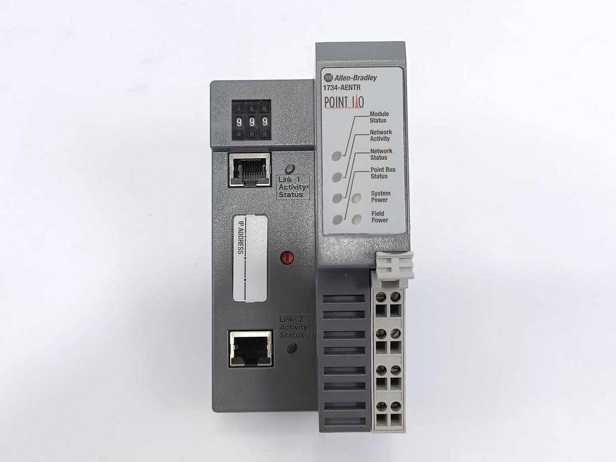 AB 1734-AENTR Series C POINT I/O EtherNet/IP Adapter w/ 1734-RTB Ser. A