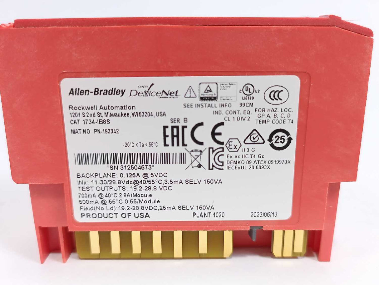 AB 1734-IB8S Ser. B POINT I/O 8-Point 24V DC Source Input Module