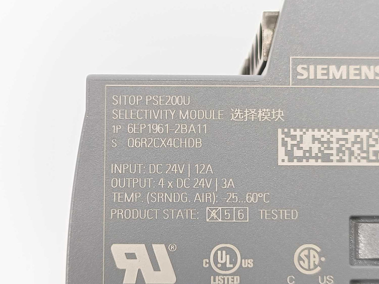 Siemens 6EP1961-2BA11 SITOP PSE200U Selectivity Module