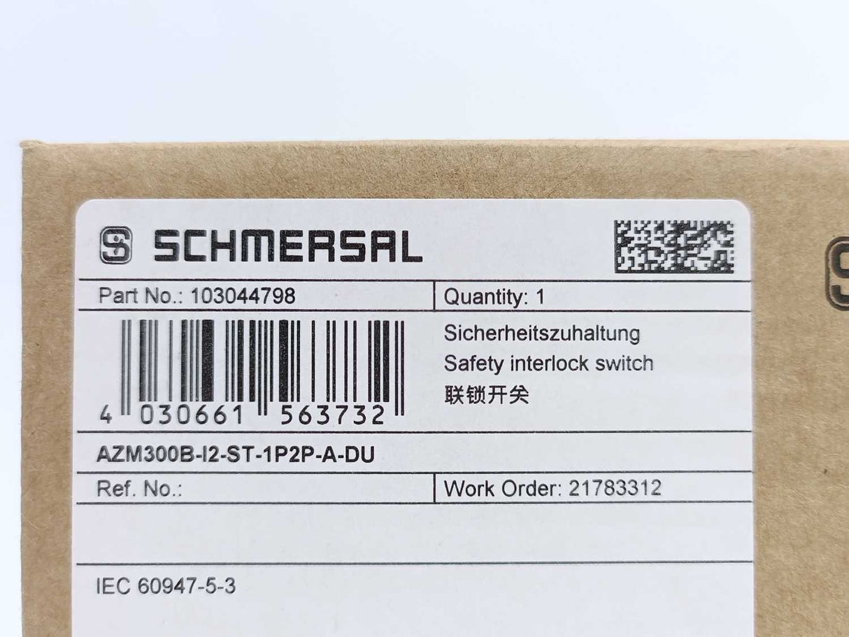 Schmersal 103044798 AZM300B-I2-ST-1P2P-A-DU Safety Interlock Switch