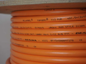 HELUKABEL 74506 TOPSERV 113 PUR (4G1,5 + (2x1)) mm² Orange Cable. 200m Spool