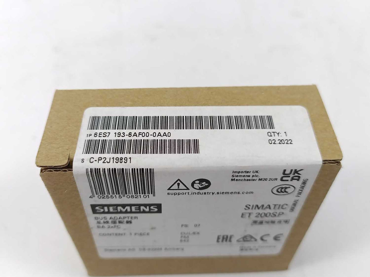 Siemens 6ES7 193-6AF00-0AA0 SIMATIC ET 200SP Bus Adapter