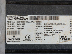 Control Techniques 095U2B301VACAA100190 Servo Motor