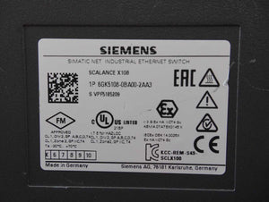 Siemens 6GK5108-0BA00-2AA3 SIMATIC NET SCALANCE X108 Industrial Ethernet Switch