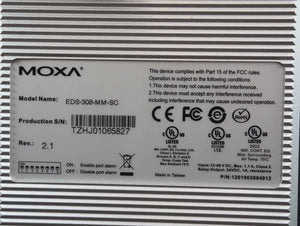 Moxa EDS-308-MM-SC EDS-308-MM-SC missing DIN rail clip