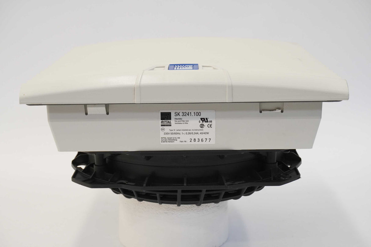 EBM-Papst K2S168-AA17-05 AC Diagonal Cooling Fan with Guard in Rittal Cabinet