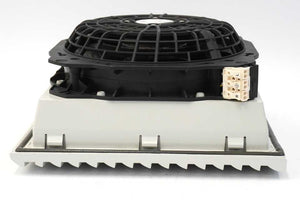 EBM-Papst K2S168-AA17-05 AC Diagonal Cooling Fan with Guard in Rittal Cabinet