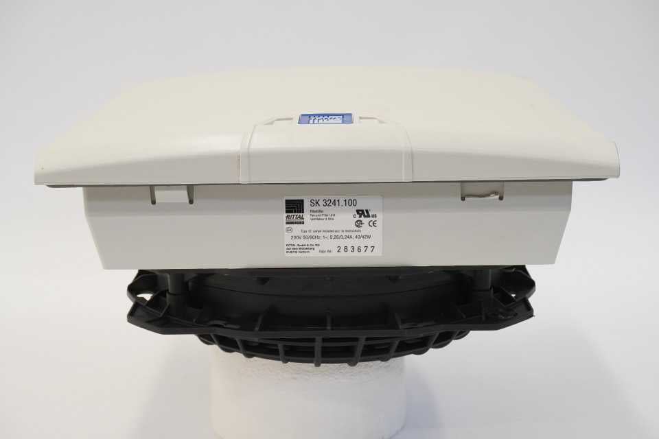 EBM-Papst K2S168-AA17-05 AC Diagonal Cooling Fan with Guard in Rittal Cabinet
