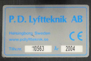 P.D. Lyftteknik AB 110563 Vacuum Gripper Assembly with Pneumatic Cylinder