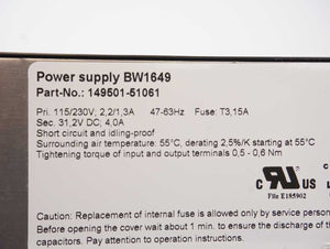 Bihl+Wiedemann 149501-51061 Power Supply BW1649