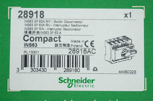 Schneider Electric 28918 Compact INS63 3P 63A Switch Disconnector