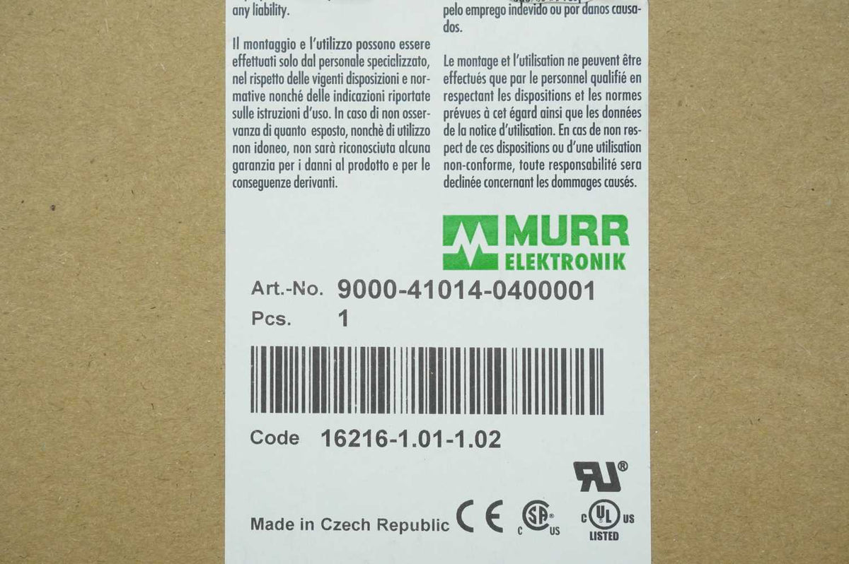 MURR Elektronik 9000-41014-0400001 Electronic Circuit Protection Module