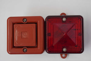 E2S Warning Signals SONFL1XDC024R/R-H Sonora Alarm Horn & Xenon Strobe Beacon
