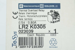 TELEMECANIQUE LR2K0305 TeSys Thermal Overload Relay 023039