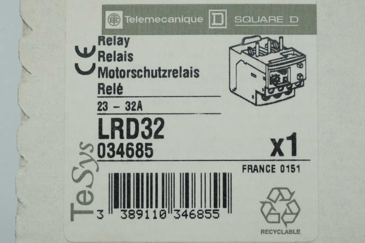 Schneider Electric LRD32 TeSys Thermal Overload Relay 23-32A 034685