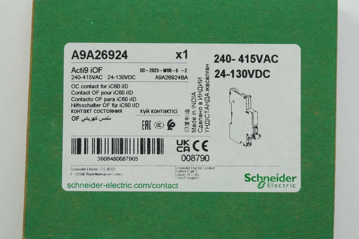 Schneider Electric A9A26924 Acti9 iOF OC Contact for iC60 iID