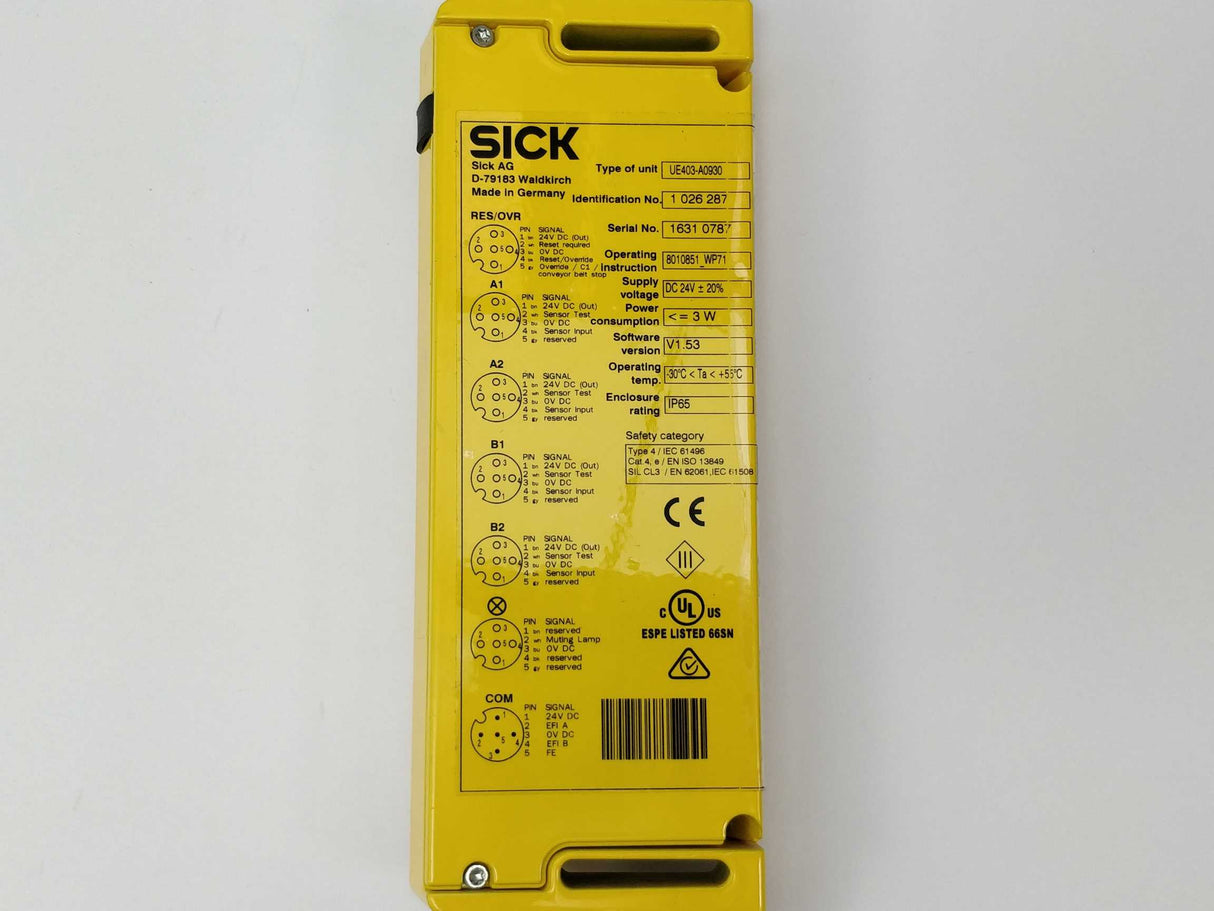 SICK 1026287 UE403-A0930 Safety relay