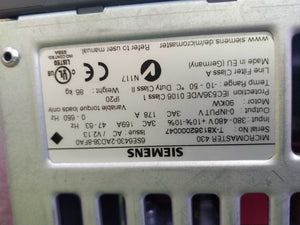 Siemens 6SE6430-2AD38-8FA0 Micromaster 430 90kW, New unused.