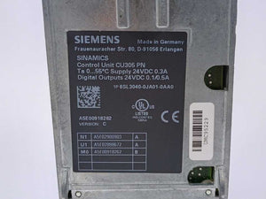 Siemens 6SL3040-0JA01-0AA0 Sinamics S110 Control Unit CU305 DP