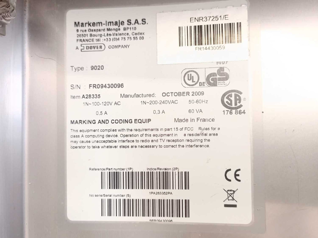 MARKEM IMAJE A28335 9020 Inkjet Printer