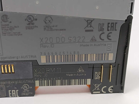 B&R Automation X20DO9322 Rev I0 Digital Output Module X20BM11 Rev J0 Bus Module