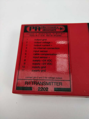 PR Electronics 2202 L3 Serial No. 890121 R/I Transmitter