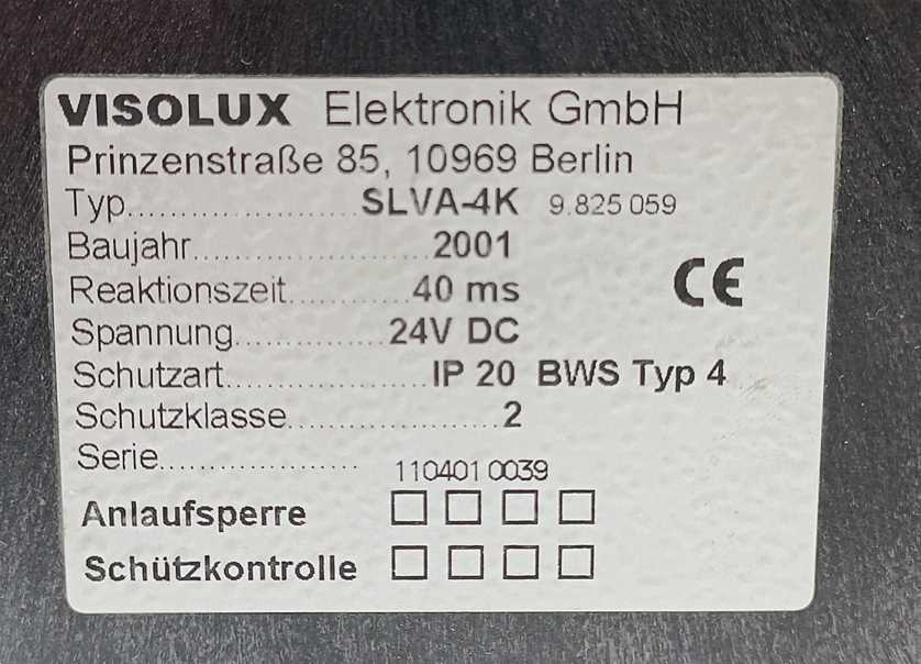 VISOLUX SLVA-4K Elektronik GmbH Control Unit