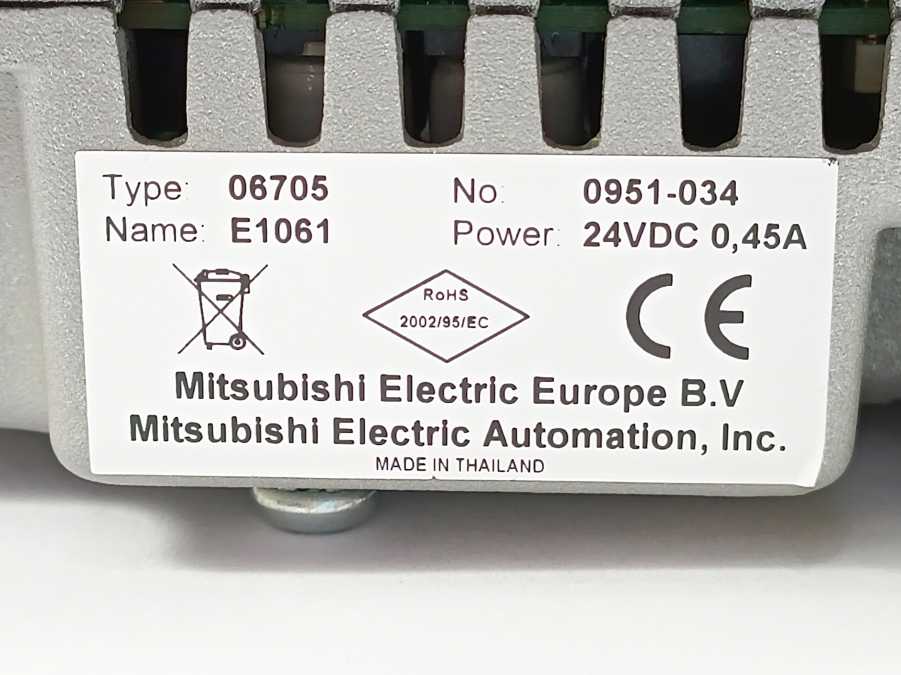 Mitsubishi E1061 06705 Operator Panel