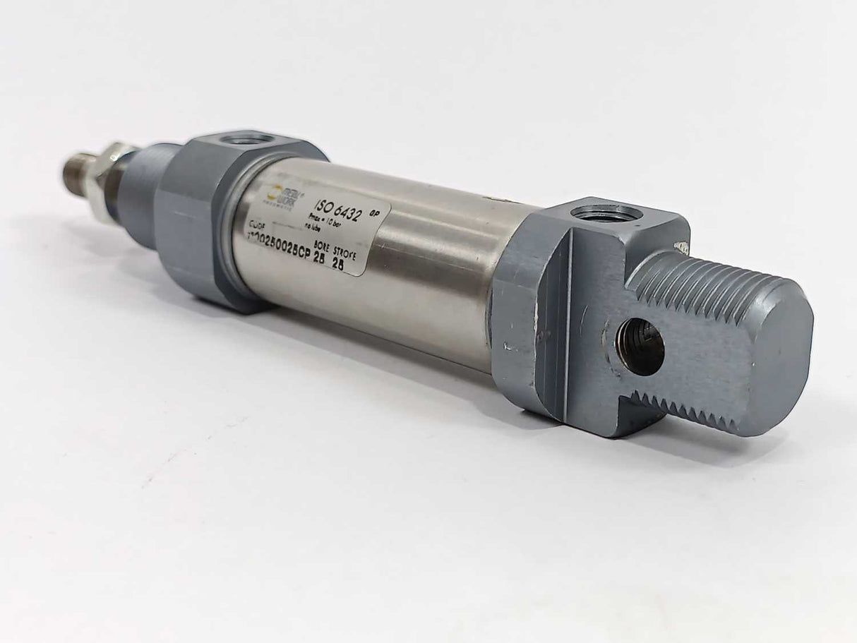 Metal Work 1100250025CP ISO 6432 Compact Cylinder SL=25mm