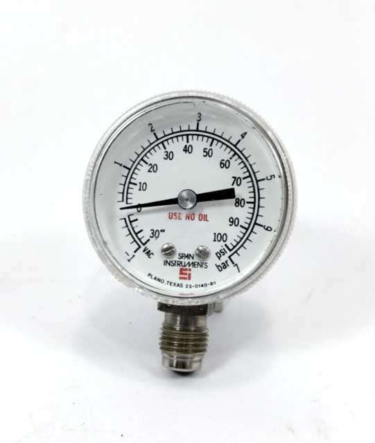 SPAN INSTRUMENTS 23-0140-B1 Bourdon tube pressure gauge 100 psi