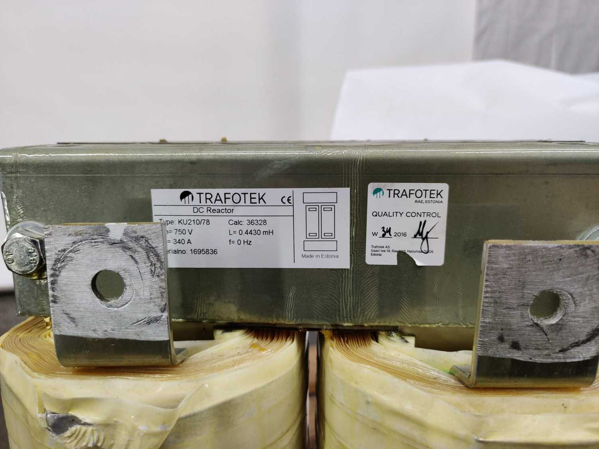 TRAFOTEK KU210/78 DC reactor 340 A, 750V L: 0.04430mH
