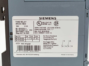 Siemens 3RP2505-1BB30 SIRIUS Timing Relay 0.05 s...100 h