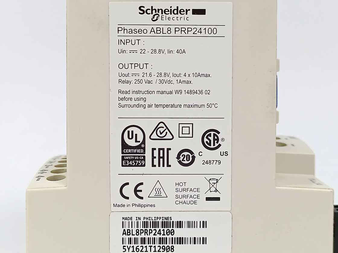 Schneider Electric ABL8PRP24100 Phaseo Electronic protection module