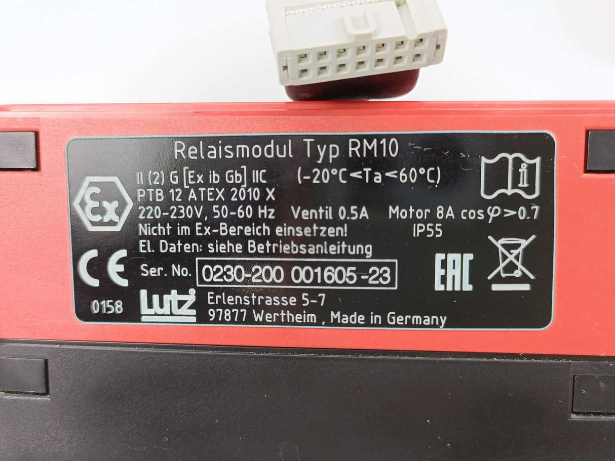 Lutz 0231-214 HDO 250 Niro/Niro Flow Meter w/ 0230-200 RM10